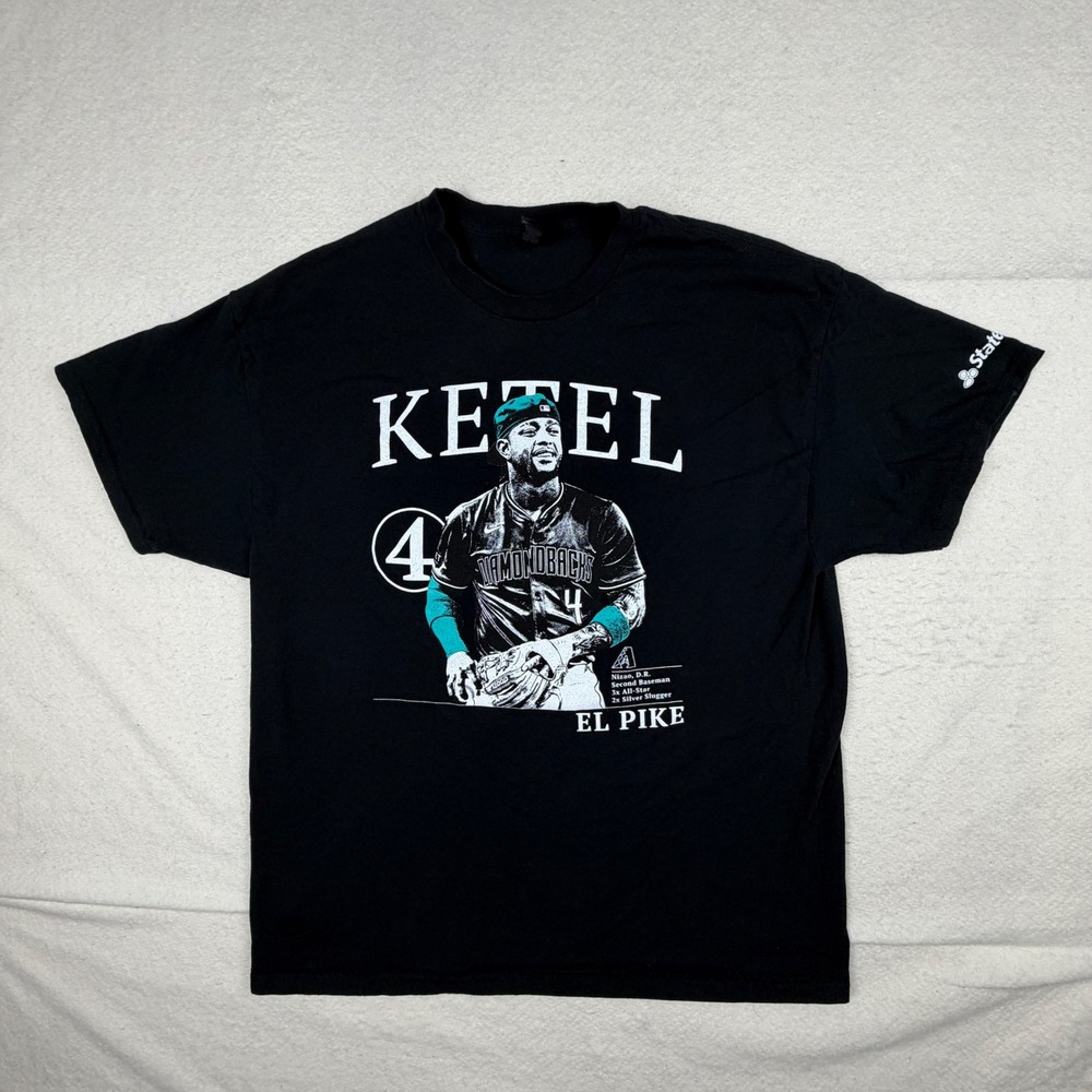 Gildan Ketel Marte Arizona Diamondbacks El Pike MLB Graphic Tee Black XL